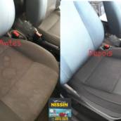 Limpeza de banco de carro à seco