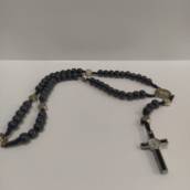 Terço Madeira 9mm Com Medalha São Bento