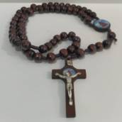 Terço De Nossa Senhora Aparecida De Madeira 9 Mm