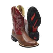 Bota Masculina Texana Couro Legítimo Solado Antiderrapante - Cor Marrom