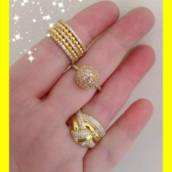 Banho de ouro e zircônias