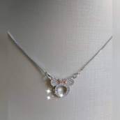 Gargantilha no rodhium branco com zircônias