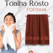 Toalha Felpuda de Rosto - Toquio Vermelha