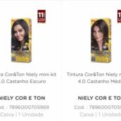 Tintas para Cabelo Cor&Ton Niely