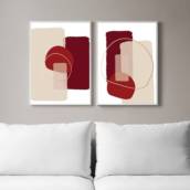 Abstrato com paleta de cor vermelha em Bauru