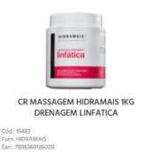 Creme para Drenagem Linfática Hidramais Profissional