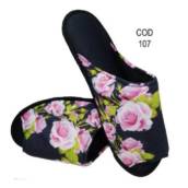 Chinelo De Quarto Feminino Aberto Floral Cod 107