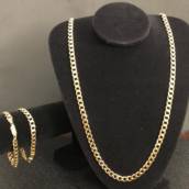 Conjunto Corrente e Pulseira Grumet Diamanta 