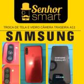 Troca de Vidro da Câmera Traseira a11 Samsung