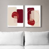 Quadro Abstrato de Cor Vermelha em Bauru