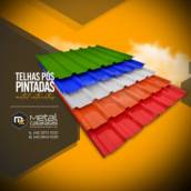 Telhas pós pintadas 