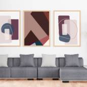 03 quadros no estilo Minimalistas em Bauru