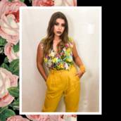 Look Blusa Floral HIT e Calça Linho Alfaiataria