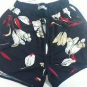 Shorts Preto Estampa Floral