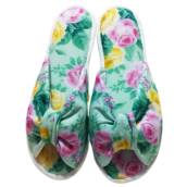 Chinelo De Quarto Franzido Feminino Floral Cod 77