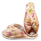 Chinelo De Quarto Franzido Feminino Floral Cod 79