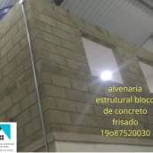 Alvenaria estrutural bloco de concreto frisado