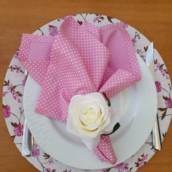 Conjunto para mesa Posta - Rosa! 