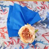 Jogo Americano de mesa - Azul com detalhes Laranja