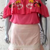 Blusa Ciganinha com Flores