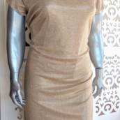 Vestido Bege com Manguinhas