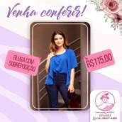 Blusa com Sobreposição Terra Cota em Bauru 