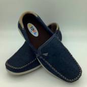 Mocassim Nobuck Couro Marinho c/ furinho