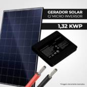 Gerador de energia solar, micro-inversor e 4 Painéis Fotovoltaicos