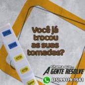 Manutenção, troca de interruptores com tomada