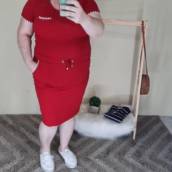Vestido Vermelho em Viscolycra Lu Modas Moda Evangélica