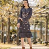 Vestido Estampado Laura Rosa Moda Evangélica