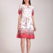 Vestido Estampado Floral Laura Rosa Moda Evangélica