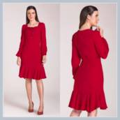Vestido Vermelho Laura Rosa Moda Evangélica