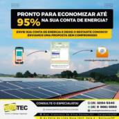 ECONOMIZE ATÉ 95% NA SUA CONTA DE ENERGIA