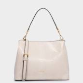 Bolsa Satchel Off White Textura Cobra Alça Personalizada
