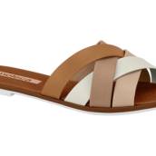 Rasteira Flat Moleca Tiras Marrom