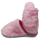 Pantufa Pelúcia Feminina Rosa- Sola De Borracha