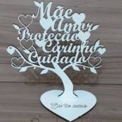 Árvore palavras MDF Mãe