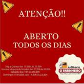 Aberto todos os dias!