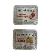 Geleia sortida nos sabores Morango e Goiaba
