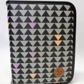FICHÁRIO CADERNO ARGOLADO PEQUENO 1/4 A5 TRIANGULOS