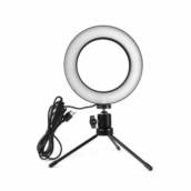 Iluminador Ring Light 6 polegadas com tripé