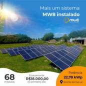 Instalação de energia solar rural