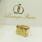 Anel de Signo Feminino Ouro 18k com 7 Gr