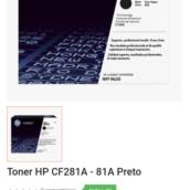Toner HP CF281A - 81 A preto