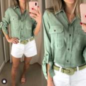 Camisa de Viscose ( Semelhante a Essa Disponível na cor Rosê e Tamanho: 44)