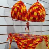 Biquíni de crochê estampado em Bauru
