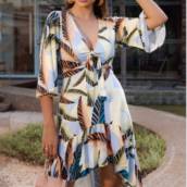 Conjuntinho Vestido Mullet Riche Estampado em Bauru