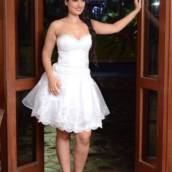 Vestido curto branco trançado em Bauru