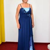 Vestido tons de azul Plus Size em Bauru